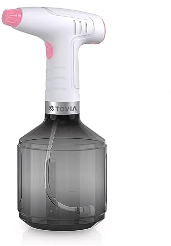 T TOVIA Plant Mister - Botellas pulverizadoras de jardín con Pilas, 1 litro, rociadores eléctricos automáticos de Malas Hierbas, Niebla Fina para jardinería, fertilización, Limpieza del hogar, Color
