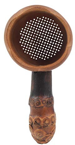 Passoire à Thé, Filtre à Thé,filtre à infuseur à thé fait à la main en bambou naturel Tamis à thé pour Théière, Tasse, Bouteille de thé (Racine de bambou)