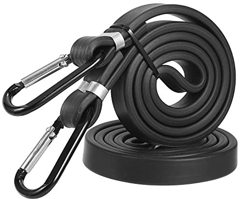 Spanngummi mit Karabiner, 4pcs 100cm Spanngummi Expander mit Haken, UNOLIGA Gepäckspanner 100% Latex Befestigungsriemen für Fahrrad Gepäckträger Motorrad Auto Sonnensegel