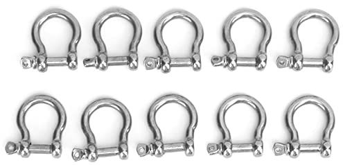 01 02 015 Grillete de Anillo en D, Grillete de Cadena Suave Y Confiable, Libre de Rebabas, Resistente Al óxido para Arrastrar Bicicletas, para Acampar, para Motocicletas, para Caminar(M5)