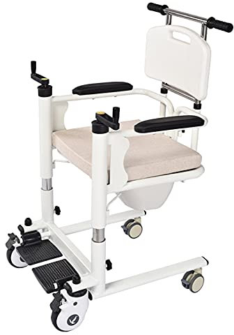 Handicap-Rollstuhl Manueller Aufzug, Altenpflege-Rollstuhl-Patientenlift-Maschine, Multifunktions-Patientenlift-WC-Dusche Toiletten-Rollstuhl