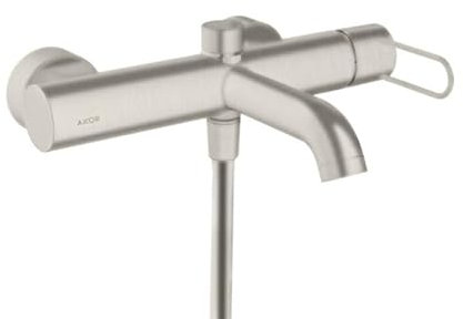 hansgrohe AXOR Uno Einhebel-Wannenmischer Aufputz, Bügelgriff, Ausladung 203mm, 38421800, Farbe: Edelstahl Optic