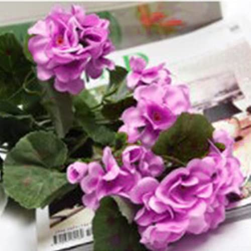 Künstliche Blumen für den Außenbereich, Dekoration, künstliche Geranie, rot, für rosa Blumen, künstliche Blumen, künstliche Blume (lila)