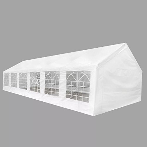 Gazebo pieghevole da giardino bianco 12 x 6 m Gazebo Gazebo Euroland Gazebo da esterno impermeabile