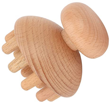 Brrnoo Kopfmassagegerät aus Holz - Oktopusform mit sanfter Kopfschmerzen- und Beschwerdenlinderung, Reduziert Stress, Massagegerät für Gesundheit und Entspannung