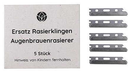 MYLILY Augenbrauen Rasierer Klingen 5er Pack | Damen Rasierklingen Augenbrauen | 0,8mm, aus schwedischem Edelstahl (rostfreier Stahl) | Gesichtsrasierer Damen | Dermaplaning