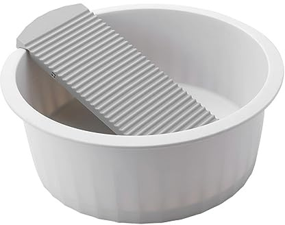 Beavorty 1set Plastic Washbasin Wash Board Thickened Design for Hand Washing Clothes Newborn Essentials Lightweight and Portable Laundry Basin