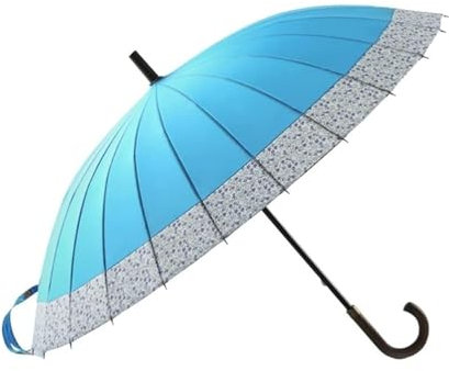 ATMRC Taschenschirme Holzgriff, winddicht, japanischer Stil, klassischer Stab-Hochzeitsstockschirm for Outdoor-Indoor-Reisen, robust, langlebig, Sonne und Regen Regenschirme (Size : Blue)