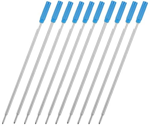 MengRan Kugelschreiberminen für Drehstifte, 11,6 cm, mittlere Spitze, kompatibel mit Cross Pen Nachfüllminen (8511), 10 Stück, blaue Tinte