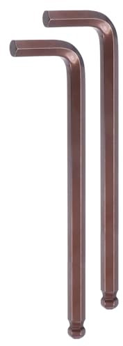 QUARKZMAN 2 Stück Kugelkopf-Innensechskantschlüssel 14 mm S2-Stahl L-Form Extra langer Arm Metrische Sechskantschlüssel Reparaturwerkzeug für Heimreparaturen, Rot