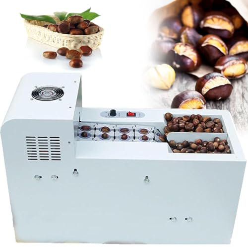YhsPkh Sgusciatrice per Castagne da 140 kg/H, Macchina Elettrica per Cracker di Castagne da 500 W, Regolazione Precisa della profondità/Lunghezza del Taglio