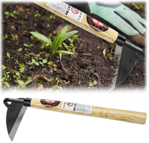 Herramienta de eliminación de malezas de hoza/azada de mano, hoz japonesa, borde muy afilado, trabajo rápido, hoz japonesa con hoja de acero inoxidable para jardinería, excavación y cultivo