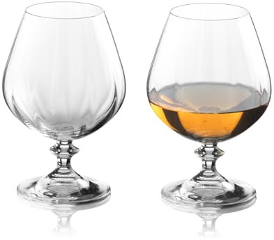 DIAMANTE Mirage - Set di 2 Bicchieri Cognac da Brandy, Effetto Ottico