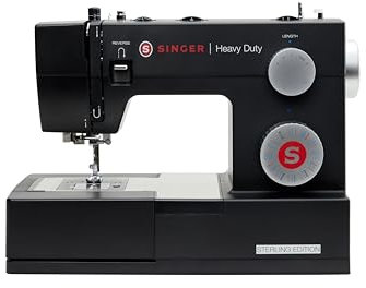 SINGER® Sterling Edition 4432 Robuste Nähmaschine mit Zubehörset | Leistungsstarker Motor mit verbesserter Bohrleistung, 110 Stichanwendungen, Vollmetallrahmen u