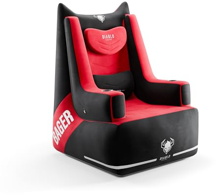 Diablo Gaming Sessel Luftsessel Bager mit Pumpe Getränkehalter bis 120 kg