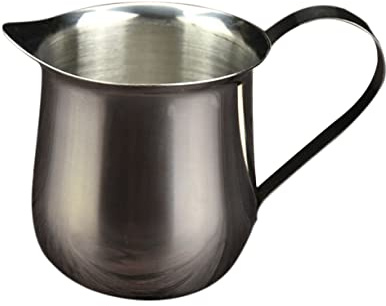 PAMINGONO 1pezzi Brocca Del Latte in Acciaio Inossidabile Da Contenitore Per Latte Lattina Da Cucina Per Casa e Ristorante Argento