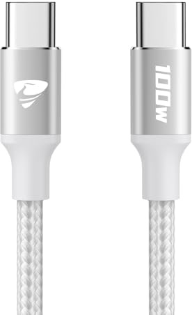 USB C to USB C Cable, 100W 2M Usbc to Usbc Cable Long i Phone Type C Charging Charge Lead Nylon Fast USB C Charger Cable for iPhone 17 15 16 Pro Max Plus iPad MacBook Samsung Galaxy Pixel Switch Sony