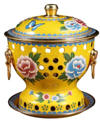 IUYIXWFP Scheuchende Gerichte Einer Personen Kleiner heißer Topf Cloisonne Kupfer Hot Pot, kommerzieller Haushaltskochtopf, Anti -Miss -Griff,A