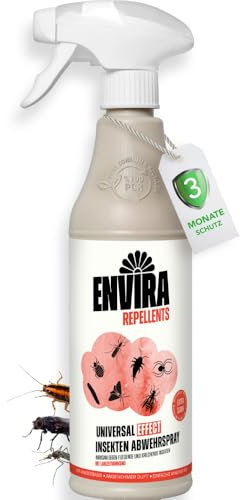 Envira Effect Insekten Abwehrspray 500 ml - Spray mit extra starker Formel mit Langzeitwirkung gegen Trauermücken, Silberfische, Motten & weiteres Ungeziefer - Schutz vor Insekten (PT19)