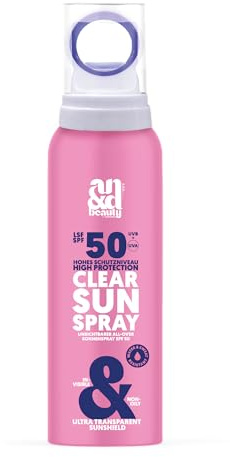 ANDbeauty Spray Solaire SPF 50 - Transparent, Invisble, Ultra-Léger & Non-Graissant - 100 ml, Vegan & Clean