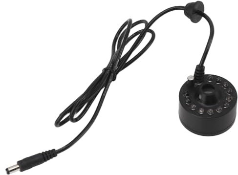 Segrehy Mist Maker Fogger di fontane ad ultrasuoni Fogger 12 LED Colorate Perle DC 5V Interfaccia per la plastica di Pesce Bonsai da laghetto Esterno Interno