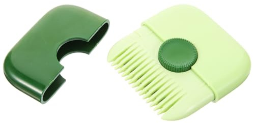 SHERCHPRY Recortador de Pelo Manual para Mujeres y Niñas, Peine Recortador de Puntas Abiertas Ligero y Portátil para Uso al Aire Libre y Viaje, Plástico Verde