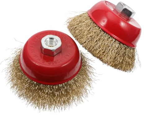 PRETYZOOM 2pcs Spazzole In Filo Con Spazzole In Filo Ondulato Per Spazzola A Pentola Adatto Come Abrasivo Per Trapano E Parti Trader Filo Di Acciaio Rivestito Di Alta Qualità Per