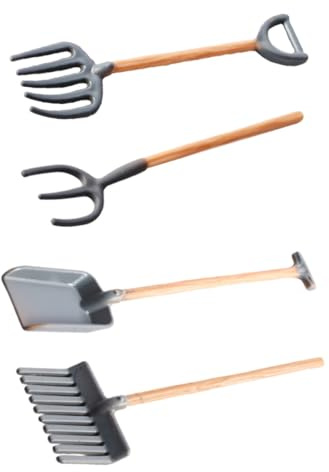 SUPVOX Conjunto De Herramientas Infantiles para Jardinería Mini Pala Y Rastrillos De Juguete para Casa De Muñecas Kit De Jardín Creativo para Niños