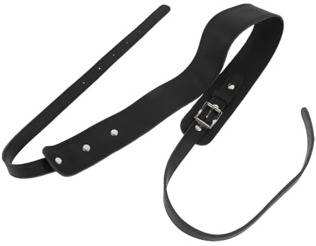 Tuba Schultergurt aus Leder, Verstellbar, Schwarz, für Tuba | Praktisches Design, Entlastet Schulter und Rücken, für Tuba und Posaune, als Instrumentenzubehör