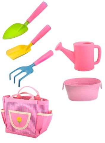 NAMOARLY Kit Jardinage Garçon Fille Mini Outils Jardinage Légers et Sûrs Pelle et Râteau pour Plantation Fleurs et Légumes Adapté Petites Mains Bords Tranchants pour Activité Extérieure