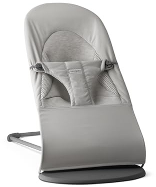 BabyBjörn Babywippe Balance Soft, Gewebt/Jersey, Tri-Fabric, Hellgrau