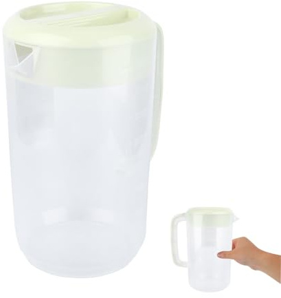 ibasenice Brocca d Acqua in Plastica Pp Verde da 4000ml con Manico Confortevole e Scala Graduata per Uso in Caffè e Negozi di Tè