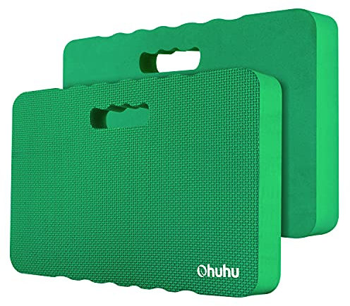 Ohuhu Cuscino per Ginocchio per Giardino 2 Piezas, Tappetino per Ginocchia per Giardinaggio, Cuscino Salva Ginocchia per Fare Il Bagnetto ai Bambini, Pregare Ginocchiera e Yoga, Verde 43 x 28 x 4 cm