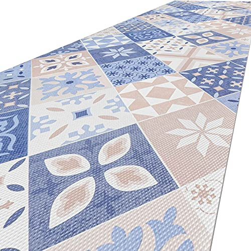 ANRO Küchenteppich Küchenläufer rutschfest & waschbar Teppich Küche Läufer Teppichläufer Bodenmatte für Küche Flur Barcellona Abwaschbar 160 x 48cm