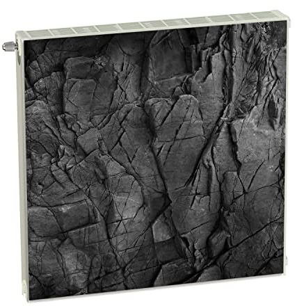 Magnet Heizkörperverkleidung Heizkörperabdeckung Grau Ziegel Schiefer 60x60 cm Heizung Abdeckung Verkleidung Magnetische Abdeckmatte Kühlschrank aus Einem Flexiblen Magneten Digitaler Aufdruck