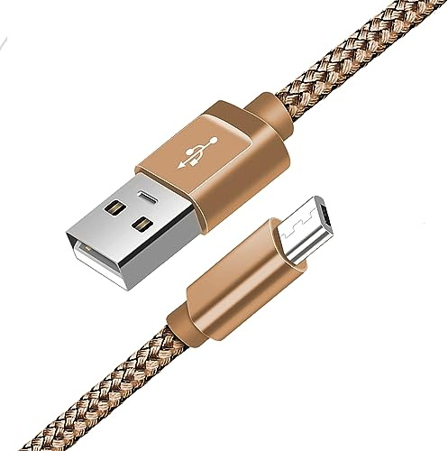 Micro USB Cable, Nylon Braided Extremely Durable Fast Micro USB Sync Cable for Nexus, LG, Sony,PS4, HTC, Motorola, Kindle, Nokia and More (3 Meters)