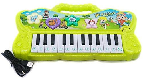 SDMAX Green Multifunctional Electric Organ Piano With Light, Electronic Keyboard Piano Attractive Musical Toys For Babies And Kids, For Kids Age 3+ (Green)