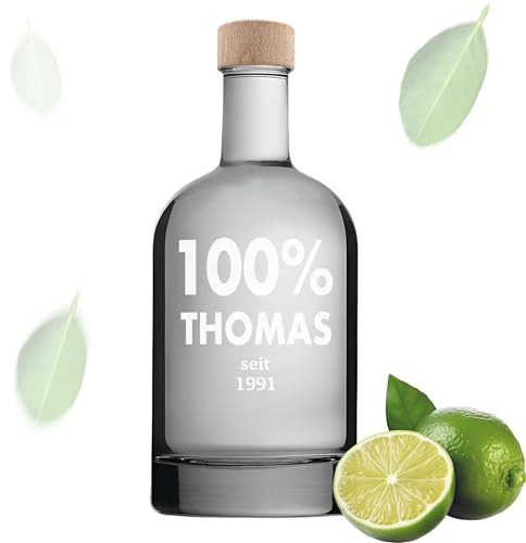cutful Personalisierte Flasche 500 ml mit Gravur - Spirituosen Flasche zum Befüllen - Geschenkidee für Männer Personalisiert - Geschenk mit Gravur - Personalisiertes Geschenk Hochwertig