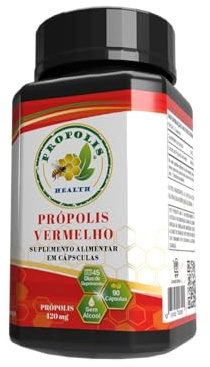 Propolis Health Red Propolis - Bee Red Propolis 90 Capsules - Alcohol-Free Original and Concentrated Pure Propolis - 45-Day Supplement - Brazilian Red Propolis - 840mg Red Propolis
