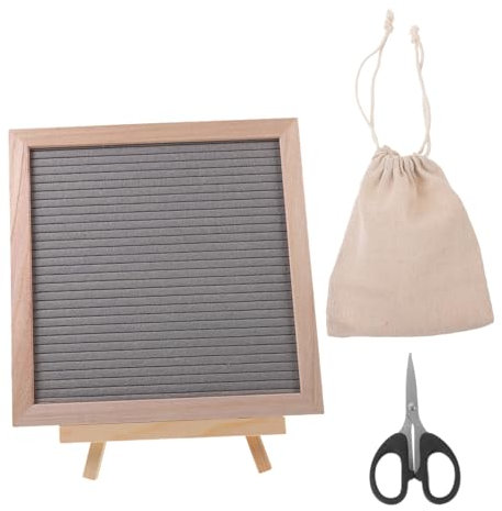 GRIRIW Wohnaccessoire 1 Satz schwarzes brett filz kleines memoboard malbrett Schere Brieftafeln selber machen Briefbrett Zeichen Buchstabe Kleidersack Holzrahmen Notiztafel gefühlt