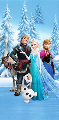 BERONAGE Frozen die Eiskönigin Badetuch Sven 75 x 150 cm 100% Baumwolle Velours-Qualität Strandlaken Strandtuch Handtuch Badelaken Saunatuch Anna ELSA Kristoff Arendelle Disney Passend zur Bettwäsche