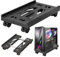 Support De Boîtier D'ordinateur,Portable Support De Roues De Tour D'ordinateur,Support D'unité Centrale Mobile avec 4 roulettes,Support Tour Pc sous Bureau pour Boite D'ordinateur(Noir)