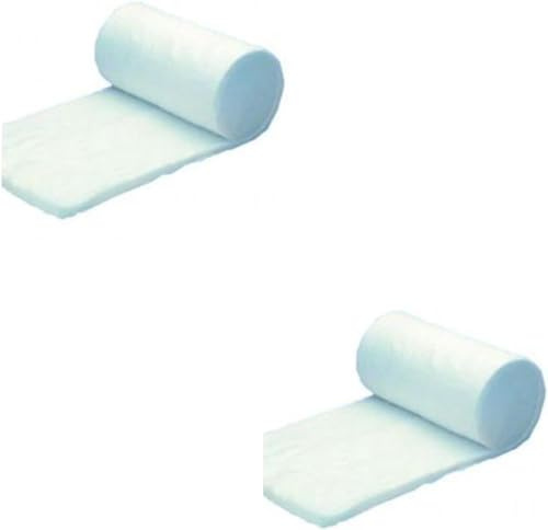 WDT Verbandwatte | Doppelpack | 2 x 15 cm Breite - 200 g | Auf der Rolle für Tiere | Bestehend aus 50% Watte und 50% Zellstoff | Chlorfrei Gebleicht und besonders hautverträglich