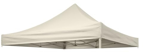 Rinling Ersatz-Baldachin, 3 x 3 m, Pop-Up-Überdachung, gerades Bein, Zeltabdeckung für Außenbereich, Garten, Terrasse, Pavillon, nur Obertuch (Beige)