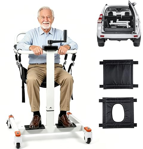 Sollevatore Portatile per Pazienti, Sollevatore per Disabili, Sollevatori per Pazienti per Uso Domestico, Sollevatore Multifunzionale per Trasferimento Paziente per Anziani
