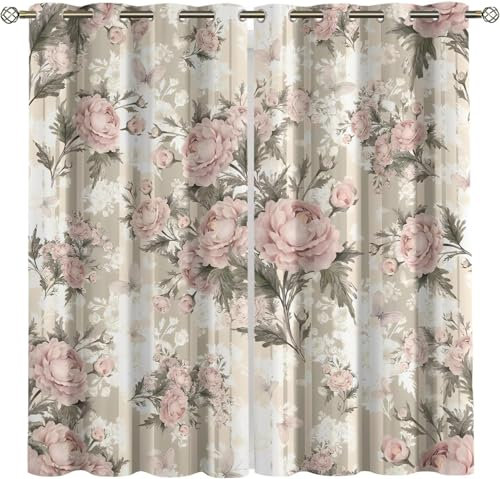 Kinder Verdunkelungsvorhänge Bunte Pflanzen Und Blumen 3D Polyester Ösen Vorhang, Für Wohnzimmer Schlafzimmer Blickdicht Schallschutzvorhänge 2Er Set 280 (B) X 180 (H) cm - Jungen Und M 9426351752787