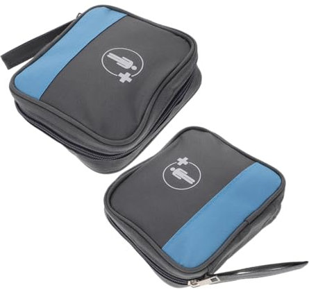 PartyKindom 2stücke Wasserdichte Notfalltasche Für Medikamente Tragbare Organizer-tasche Für Erste-hilfe-materialien Für Camping Büro Und Zuhause Große Kapazität Effiziente Aufbewahrung