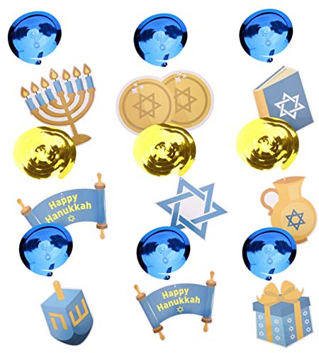 KOMBIUDA 60stücke Teiliges Hanukkah Spiral-Streamers Für Festliche Decken-Dekoration Hängende Verzierungen Für Hanukkah Partys Und Feiern Wiederverwendbare Und Attraktive Und