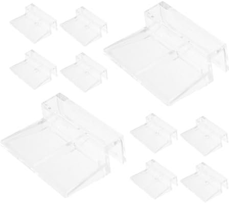 BELLIFFY 12stücke Acryl Aquarium Halterung Clips Klare Glasabdeckung Klemmen Für Randlose Aquarien Unterstützung Für Fischbehälter Stabil Und Installieren