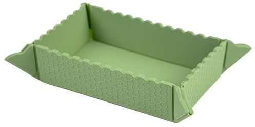 Lunaobrik Cuenco plegable, cuenco plegable magnético para camping, bandeja de silicona para charcutería, contenedor multifuncional de almacenamiento de alimentos para frutas, galletas, aperitivos